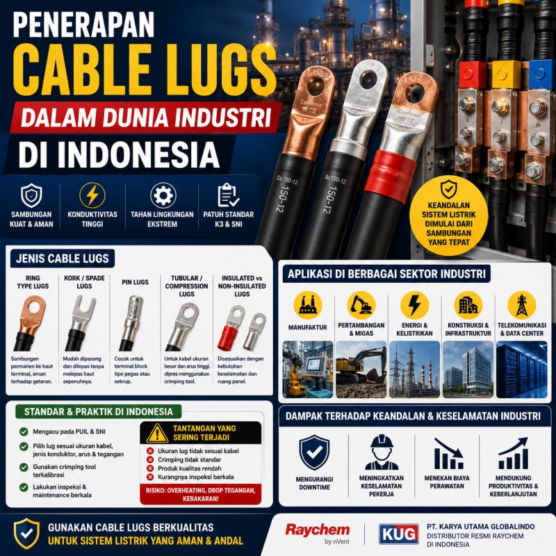 Aplikasi Cable lugs di Industri listrik Indonesia